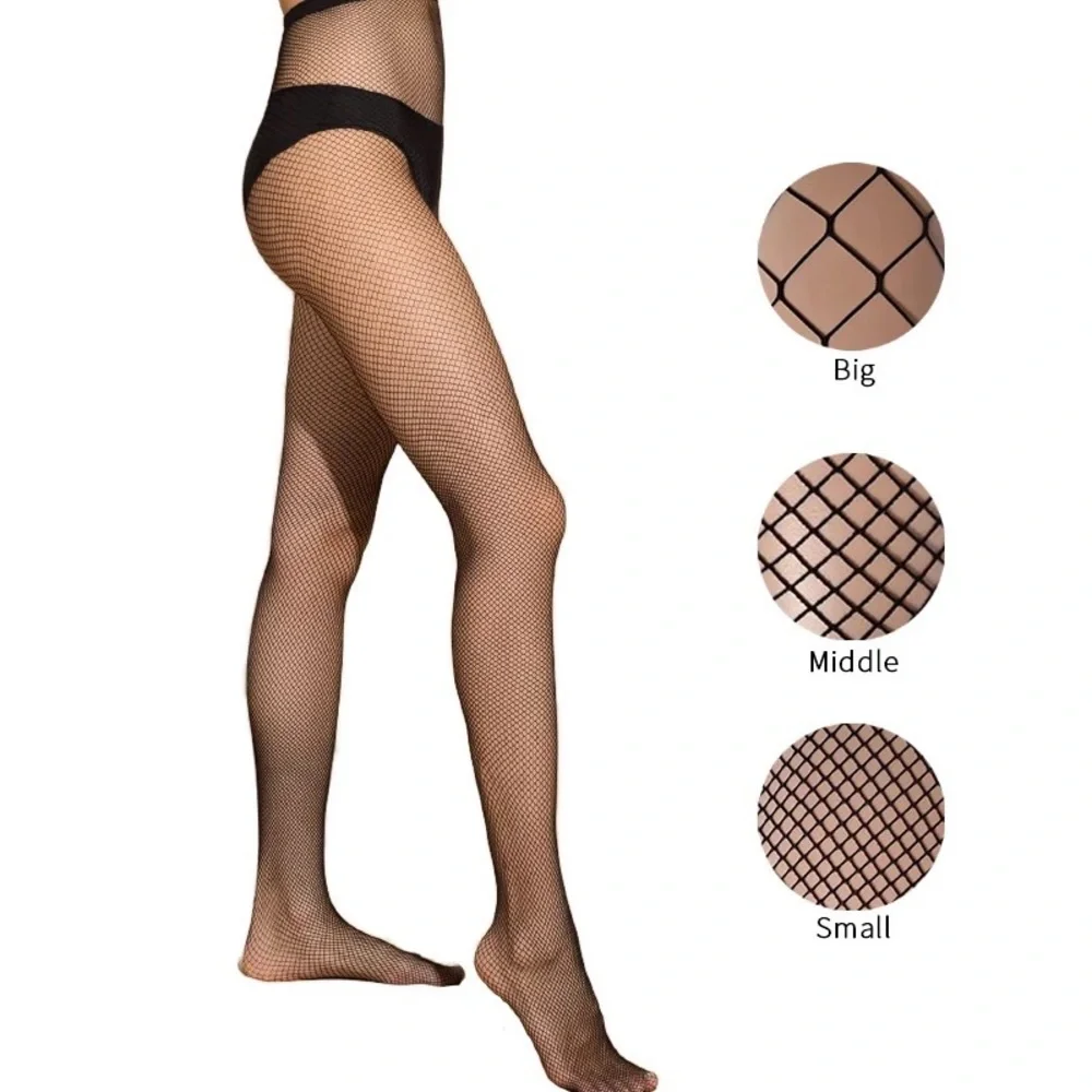 Mesh Fishnet Goth Pattern Full Length Pantyhose Stockings Women’s Hosiery
